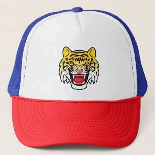 Tiger Wild Animal Head Trucker Hat