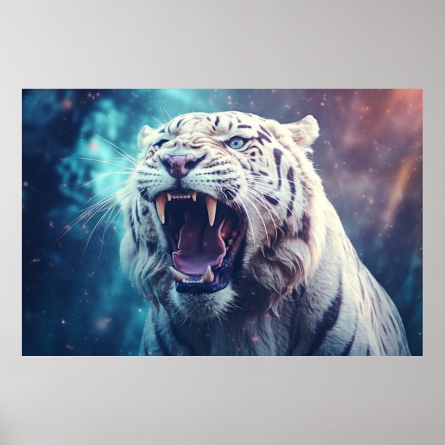 Tiger Wild Animal Majestic Wilderness Surrealist Poster (Front)