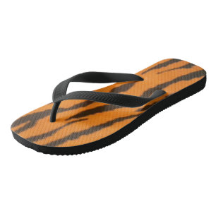 Tiger Wild Print Flip Flops