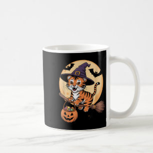 Tiger Witch Hat Pumpkin Halloween Costume Men Wome Coffee Mug