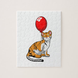 Tiger with Balloon Jigsaw Puzzle