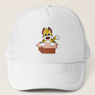 Tiger with Box Trucker Hat