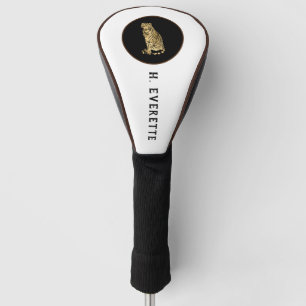 Tiger with Brown & Black Background Golf Head Cover