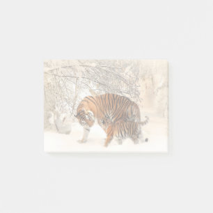Tiger with cub in the Snow Post-it Notes