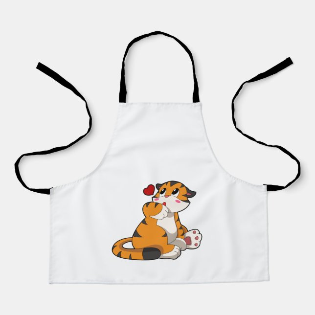 Tiger with Heart Apron (Front)