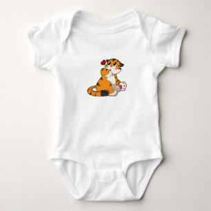 Tiger with Heart Baby Bodysuit