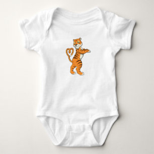 Tiger with Heart Baby Bodysuit