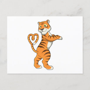 Tiger with Heart Postcard