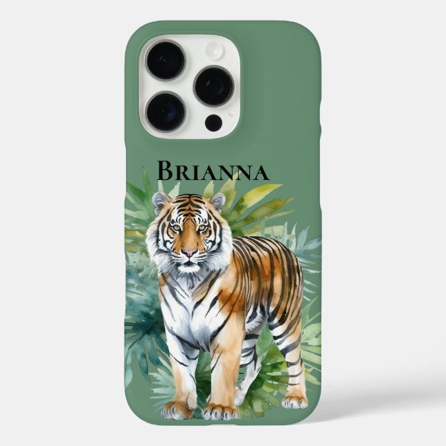 Tiger with Leaves Case-Mate iPhone Case (Back)