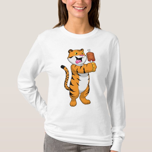 Tiger with Meat T-Shirt (Front)