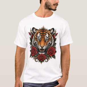 tiger with roses  T-Shirt