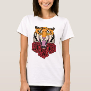 Tiger with Roses T-Shirt