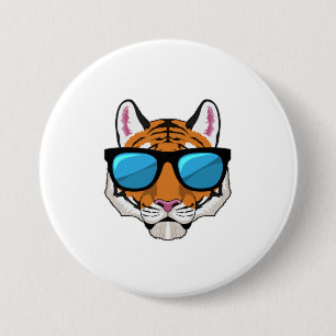 Tiger with Sunglasses 3 Inch Round Button