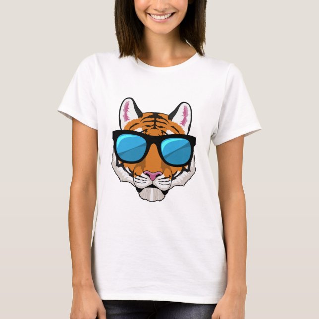 Tiger with Sunglasses T-Shirt (Front)