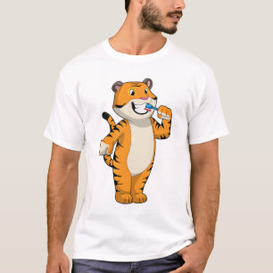 Tiger with Toothbrush T-Shirt