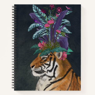 Tiger with Tropical Headpiece Notebook