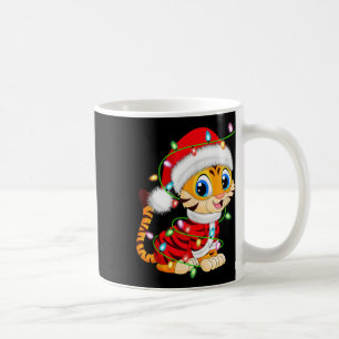 Tiger Xmas Lighting Santa Costume Tiger Christmas Coffee Mug