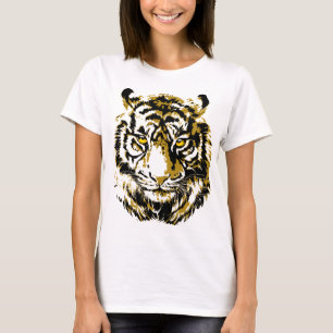 Tiger Yellow Colourful Tiger Face T-Shirt