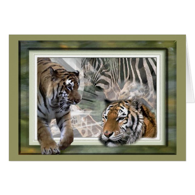 Tiger, Zebra, Giraffe, Lovers Gifts (Front Horizontal)