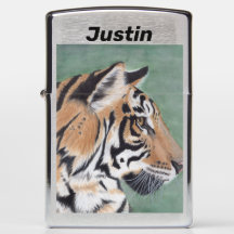 TIGER Zippo Lighter Personnaliser le nom
