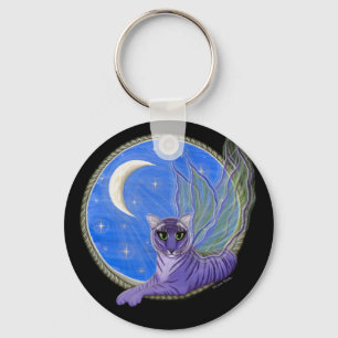 Tigerpixie Fairy Tiger Fantasy Cat Art Keychain