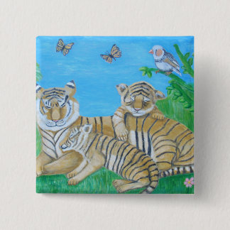 tigers 2 inch square button