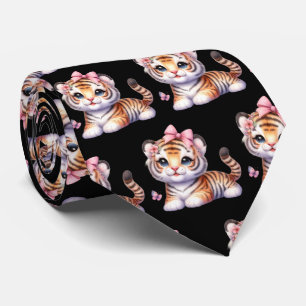 Tigers Adorable Kawaii Cute Neck Tie