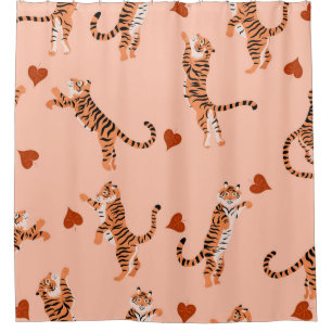 Tigers Autumn Leaves: Vintage Jumping Pattern