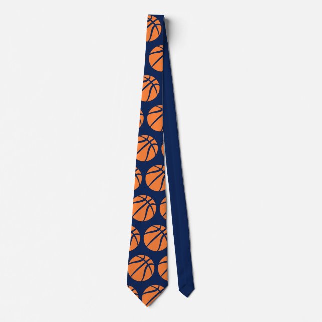Tigers Basketball Pattern Tie (Front)