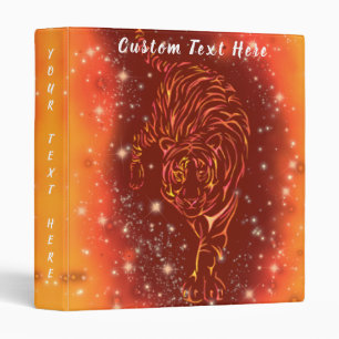 Tigers Binder Running At Starry Night Your Text