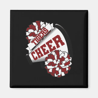 Tigers Cheer Ck To School Cheerleading Spirit M  Magnet