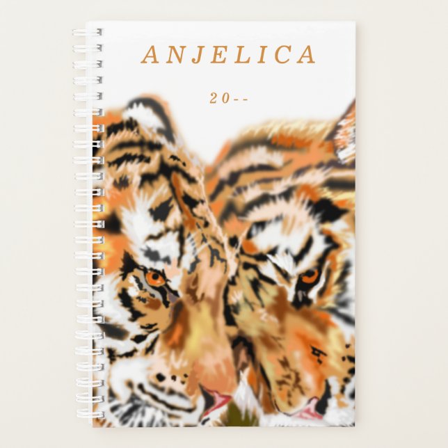 Tigers - Customizable + Add Your Text / Name - Planner (Front)