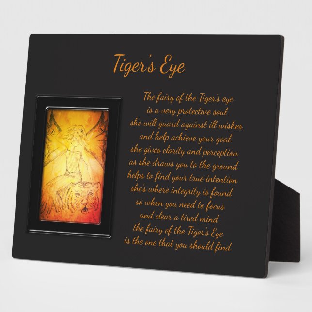 Tiger's Eye Crystal Fairy Plaque (Side)