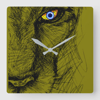 Tiger's Gaze Wall Clock