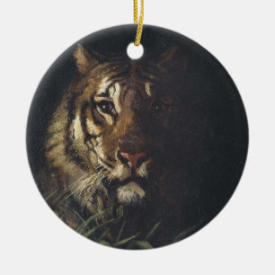 Tiger's Head (by Abott Handerson Thayer) Ceramic Ornament