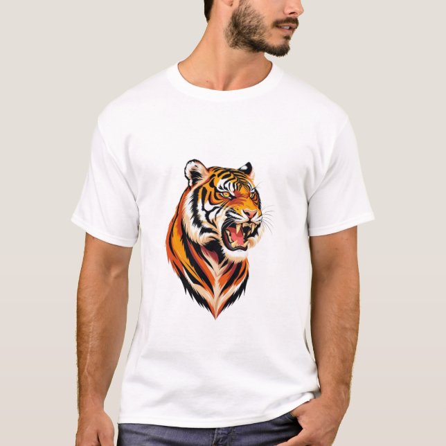 tiger's head in side view,  T-Shirt (Front)