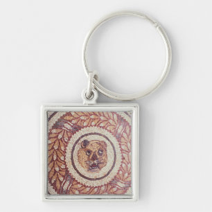 Tiger's head, Roman mosaic, early 4th century Keychain