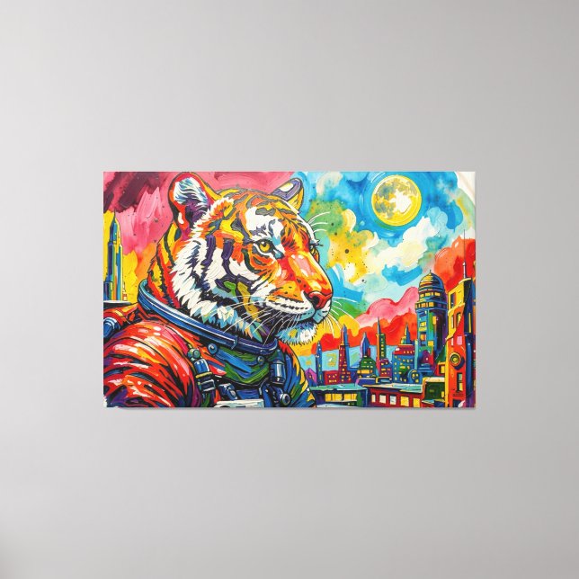 TIGERS IN SPACE-6 CANVAS PRINT (Front)