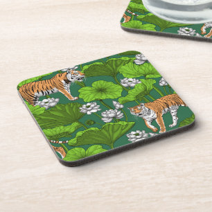 Tigers in the white lotus pond coaster