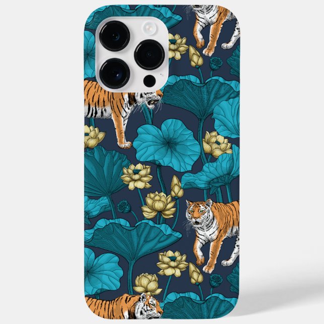 Tigers in the yellow lotus pond Case-Mate iPhone case (Back)