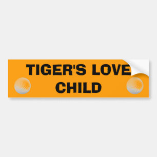 Tiger's Love Child - Golf Cart Bumper Sticker