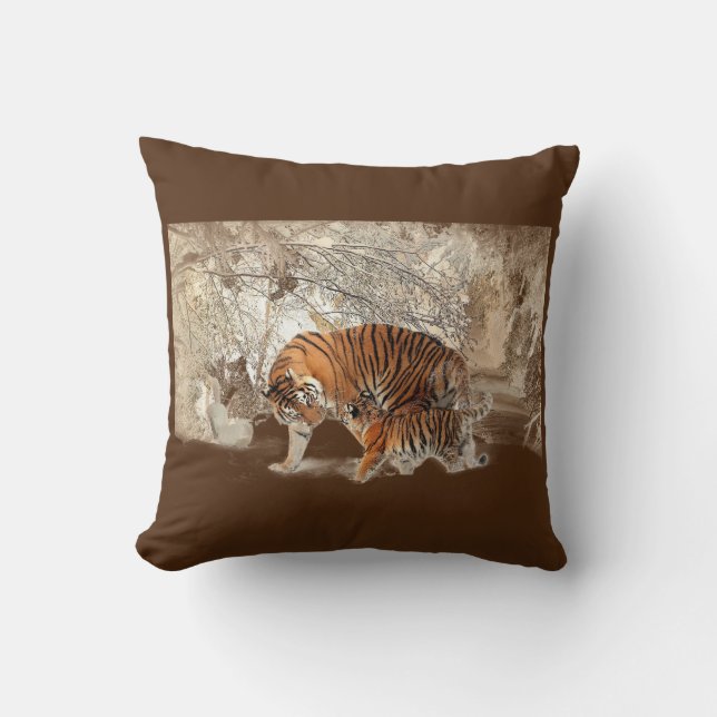 Tiger's mother  throw pillow (Front)