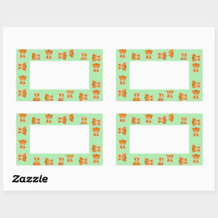 Tigers on green pattern sticker
