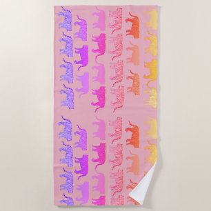 Tigers Painting  Style  Beach Towel