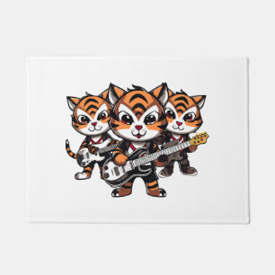 Tigers Playing Band Doormat