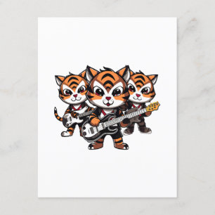 Tigers Playing Band Enclosure Card