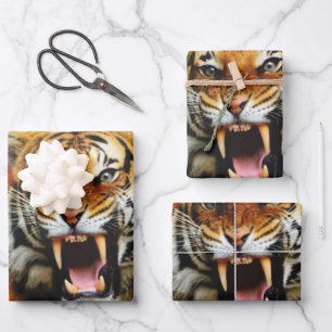 Tiger's Roar Wrapping Paper Sheet