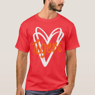 Tigers School Sports Faneam Spirit Mascot Cute fri T-Shirt