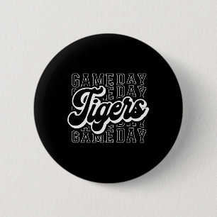 Tigers Sports Mascot - For Tigers Team Football Ba 2 Inch Round Button