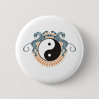 Tigers & Yin Yang 2 Inch Round Button